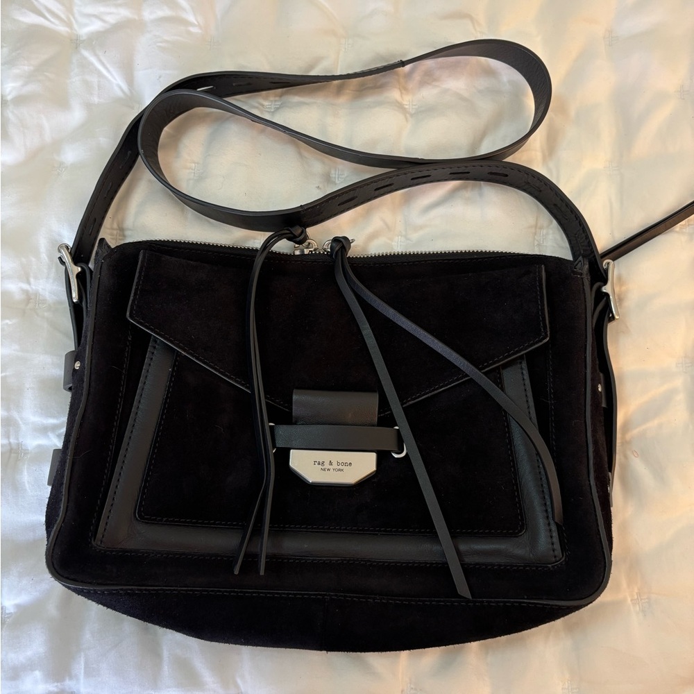 Rag & Bone Black Crossbody Bag with Structured Design